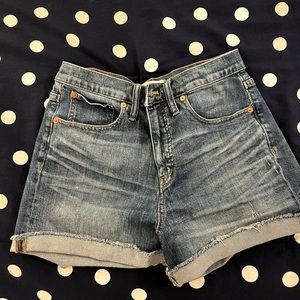 Madewell High Rise Denim Shorts size 27